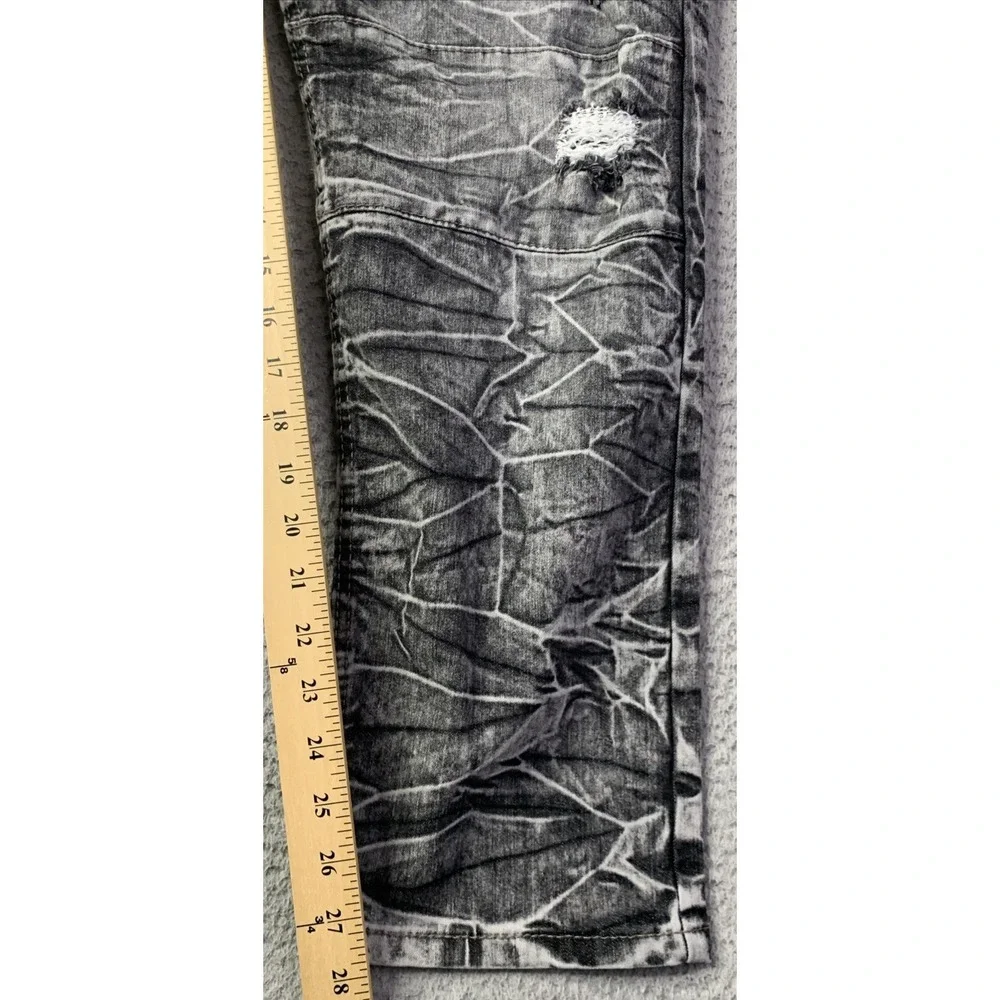 Southpole Jeans Mens Size 42X30 (41X28) Skinny Acid Wash Distressed Streetwear